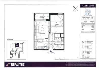 Location Appartement 2 pièces 41,19 m² Rennes